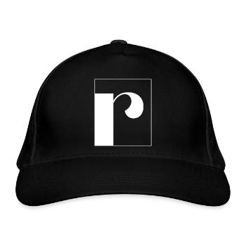Letter alphabet r - Organic Baseball Cap - black - Front