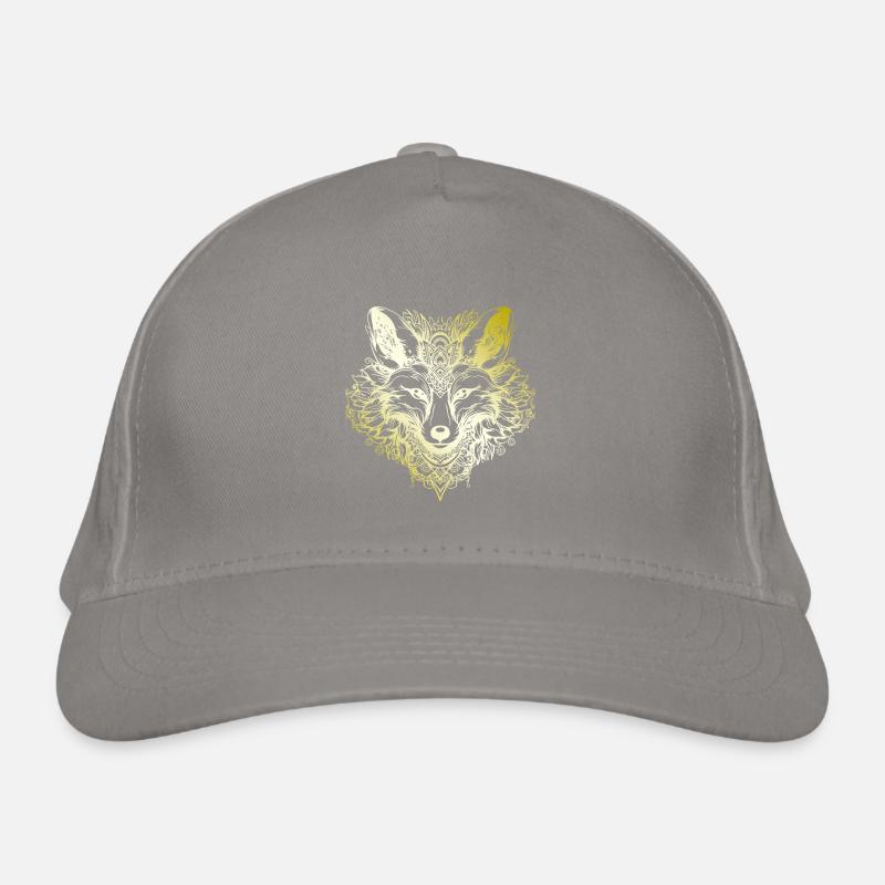 Fox Mandala gold Organic Baseball Cap