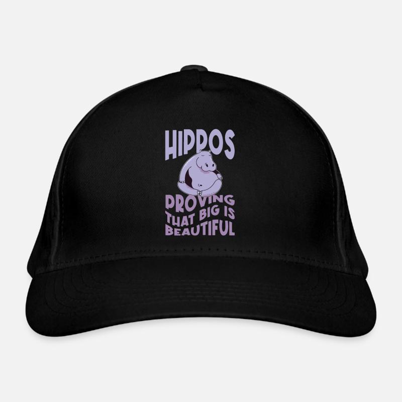 Hippos Proving Big Is Beautiful Organic Baseball Cap