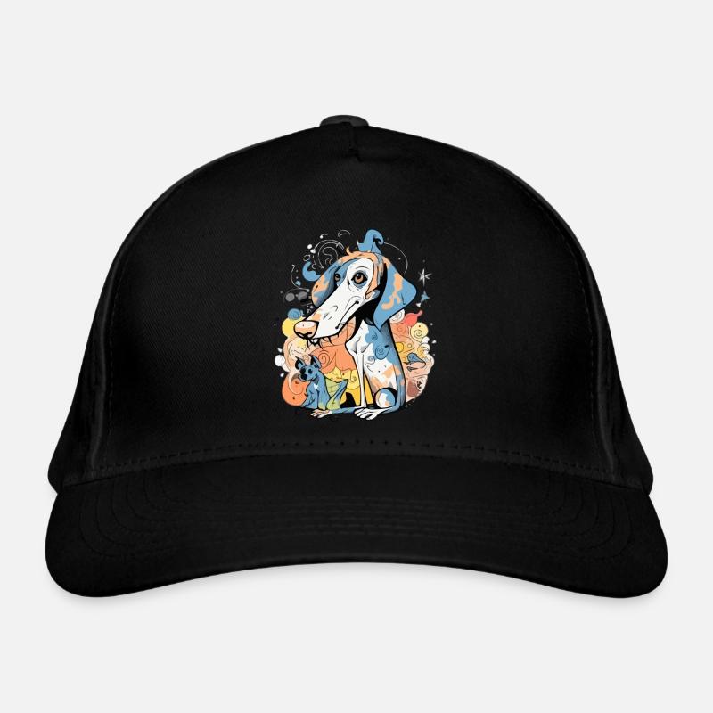 Libo, der blaue Hund - Bio-Baseballkappe - Schwarz