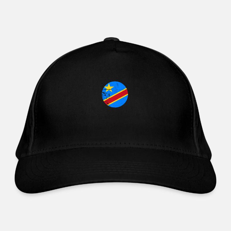 DR Congo Vintage Congolese Flag Congolese Organic Baseball Cap