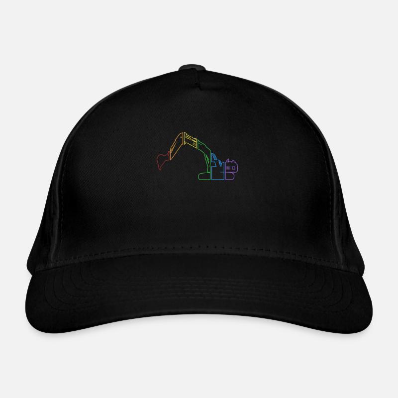 Excavator LGBT Rainbow Crawler Excavator Organic Baseball Cap
