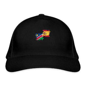 Namibia Spanien Vintage Flagge Spanisch Namibier - Bio-Baseballkappe - Schwarz - Vorne