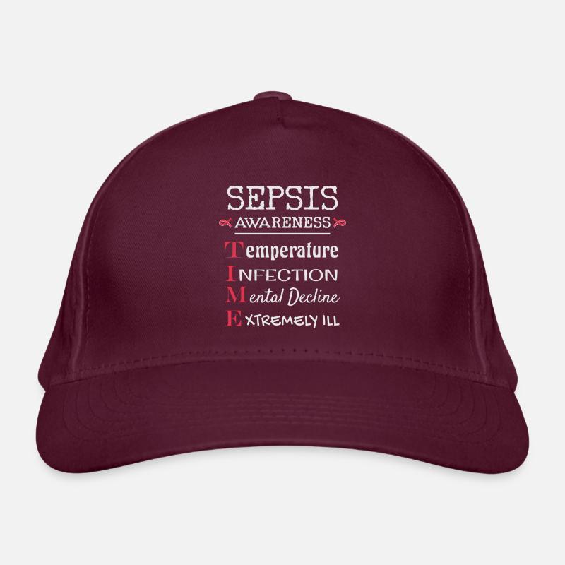 Sepsis Bewusstsein, Blutvergiftung Bio-Baseballkappe