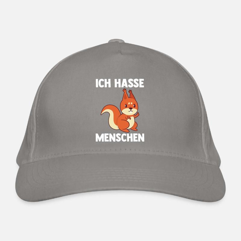Eichhörnchen Ich Hasse Menschen Bio-Baseballkappe