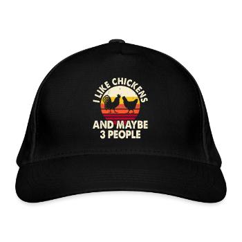 Chickens Chicken - Organic Baseball Cap - black - Front