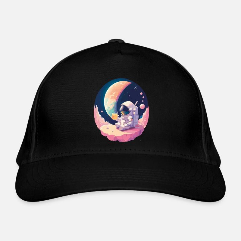 Astronaut trinkt Limo Bio-Baseballkappe