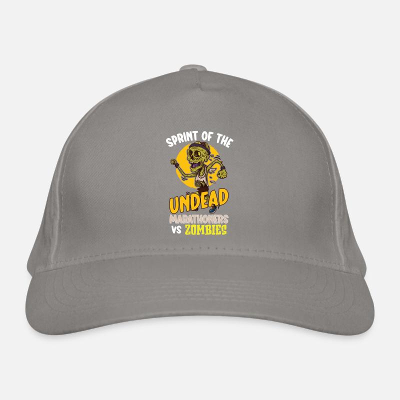 Funny Horror Zombie Marathon Jogging Runner Organic Baseball Cap