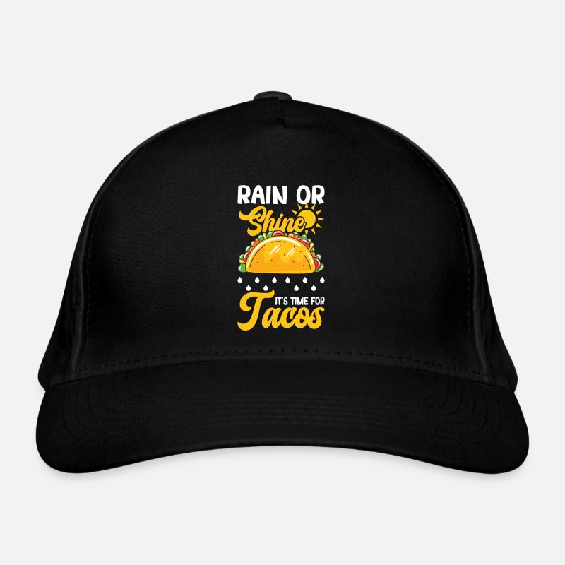 Rain Or Shine It's Time For Tacos Bio-Baseballkappe