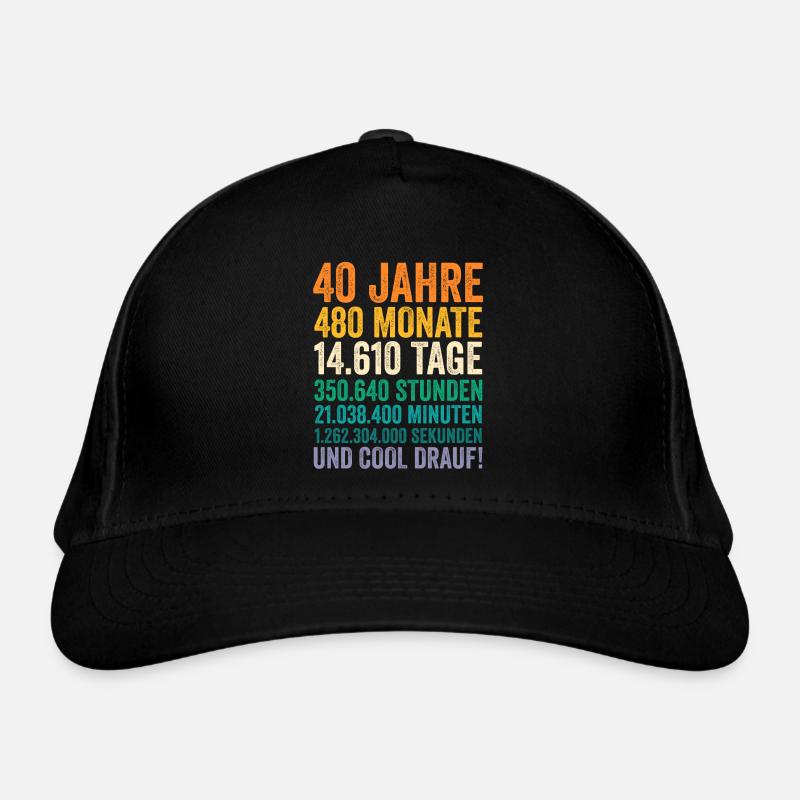 40 Jahre Vierzigster Geburtstag Bio-Baseballkappe