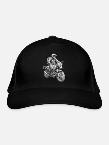 Motards aventuriers ! Aventure et voyage - Casquette classique bio - noir - Devant