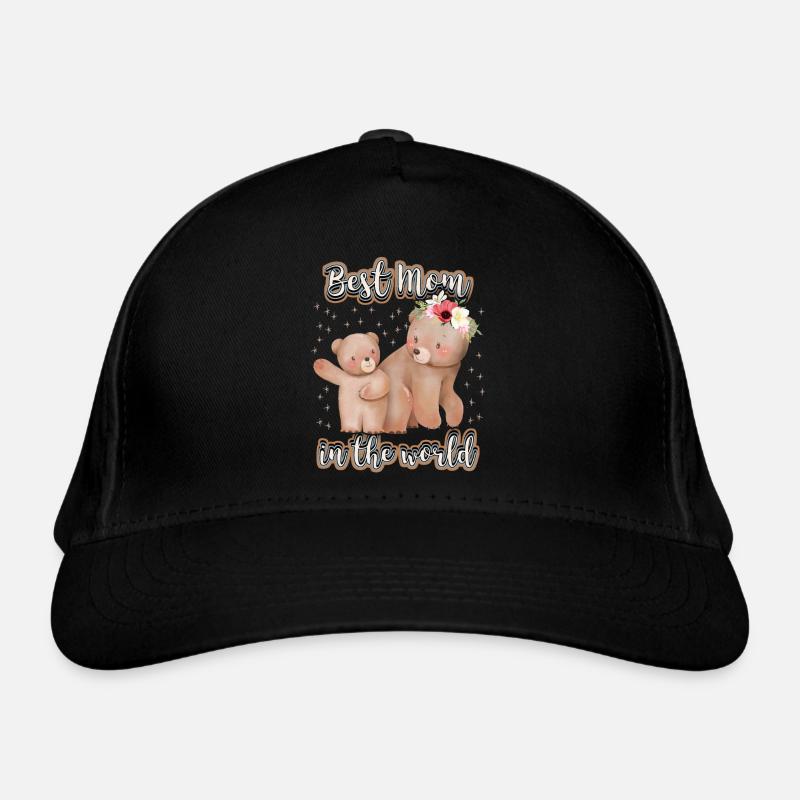 Best Mom In The World, Spruch Muttertag, Mama-Bär Bio-Baseballkappe