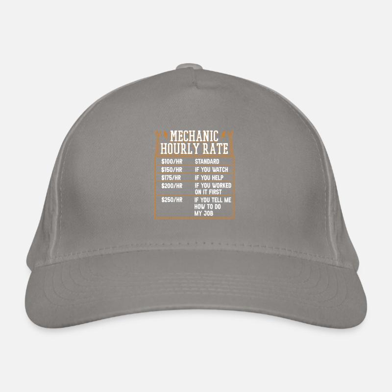 Mechanic Hourly Rate Mechatronics Technician Master Automotive Organic Baseball Cap