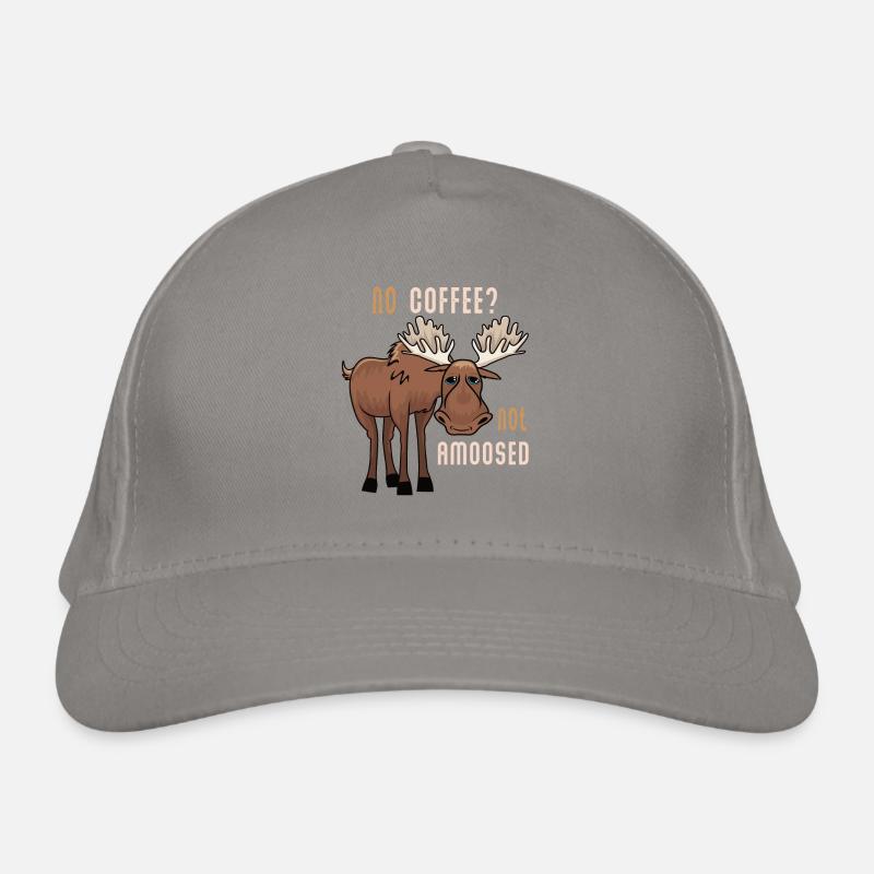 No Coffee Not Amoosed Elch Bio-Baseballkappe