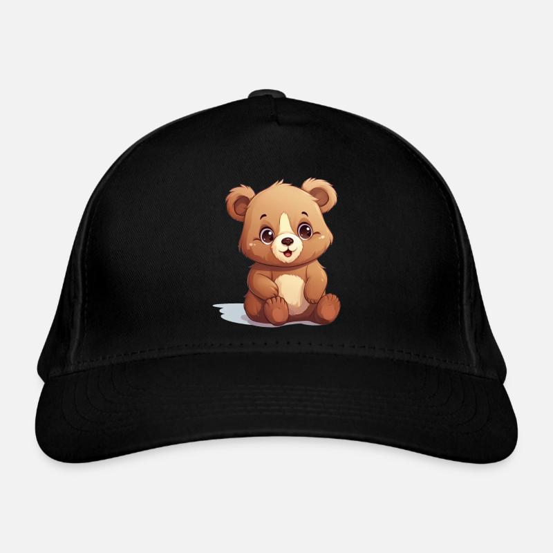Little Bear - Organic Baseball Cap - black