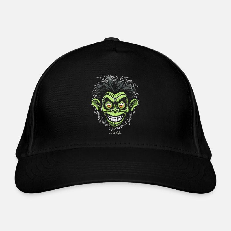 Monster Horror Cartoon Monkey Organic Baseball Cap