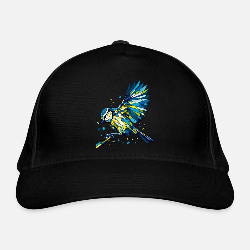 Blaumeise Polygon bunt Bio-Baseballkappe