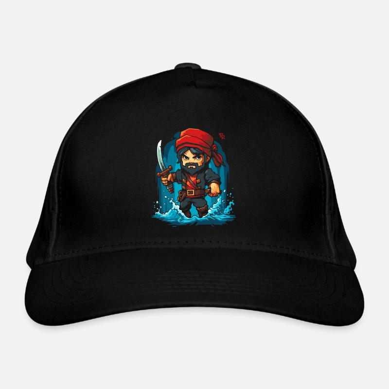 Kleiner niedlicher Pixel-Pirat Bio-Baseballkappe