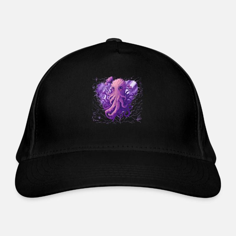 Palette rose poulpe Kraken super mignon Casquette classique bio