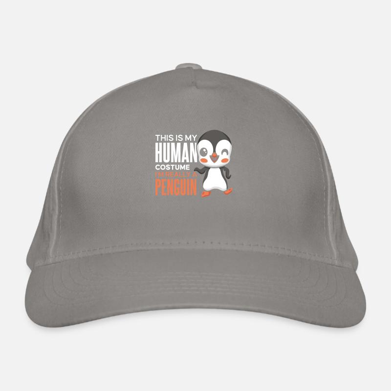 This Is My Human Costume Seabird King Penguin Organic Baseball Cap
