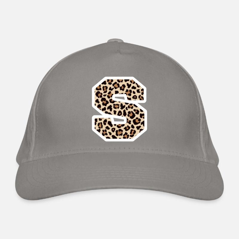 Letter S Leopard Pattern - Birthday Gift Idea Organic Baseball Cap