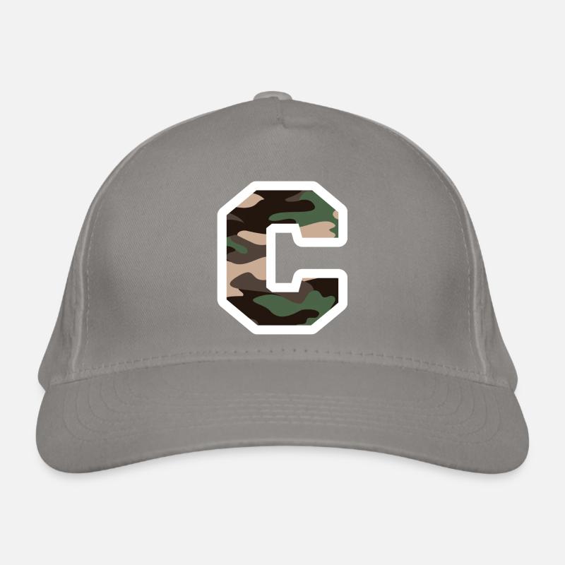 Buchstabe C Militärtarnung - Geschenkidee Bio-Baseballkappe