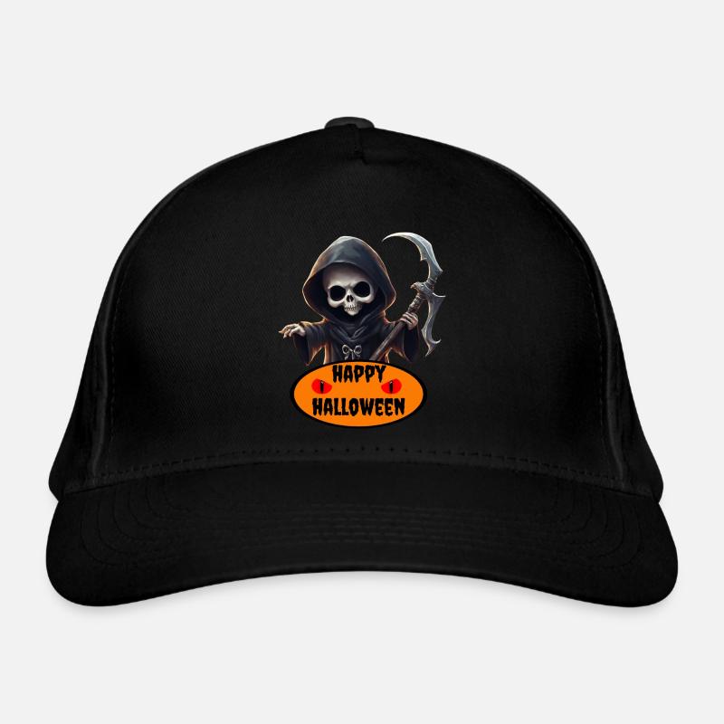 Halloween Little Grim Reaper - Organic Baseball Cap - black
