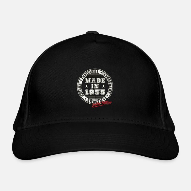 Retro Patch Vintage 1955 Birthday Gift Organic Baseball Cap