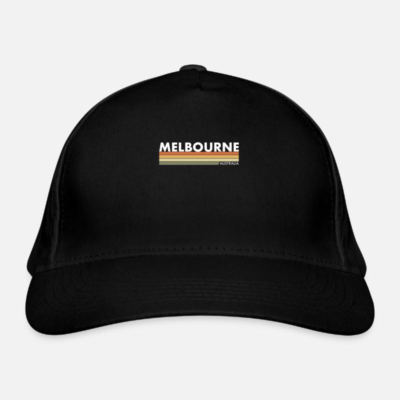 Melbourne Australie Rétro Australie Australienne - Casquette classique bio - noir
