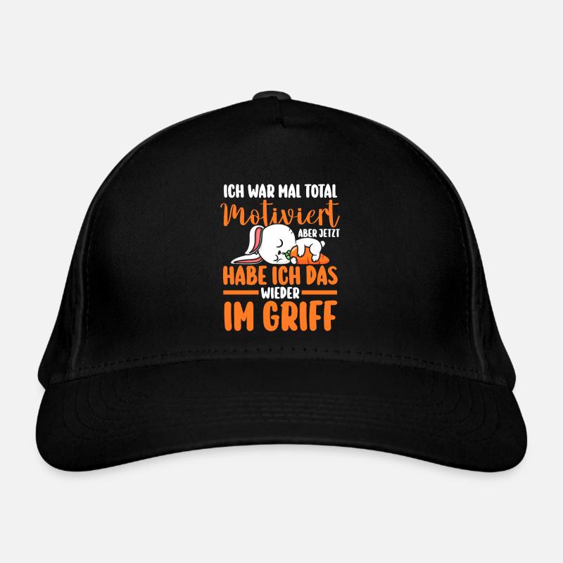 Ich War Mal Total Motiviert Hase Bio-Baseballkappe