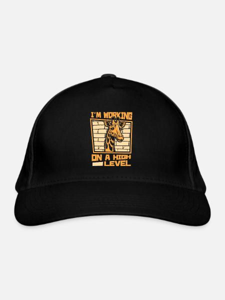 Je travaille sur un giraffidé africain de haut niveau - Casquette classique bio - noir - Devant