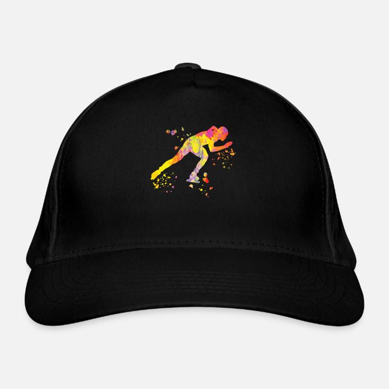 Eisschnellläufer Sportlerin Eisschnelllauf Bio-Baseballkappe