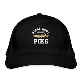 Northern Pike Fisherman Pike Fishing Rod Pike Fish - Organic Baseball Cap - black - Front