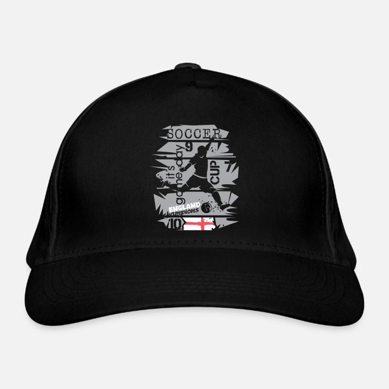 Icône du tournoi par équipe de collage de graffitis de football d’Angleterre Casquette classique bio