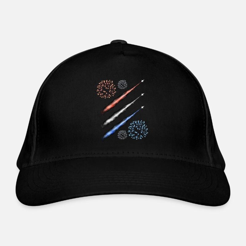 Contrail and Fireworks - Red White and Blue Organic Baseball Cap