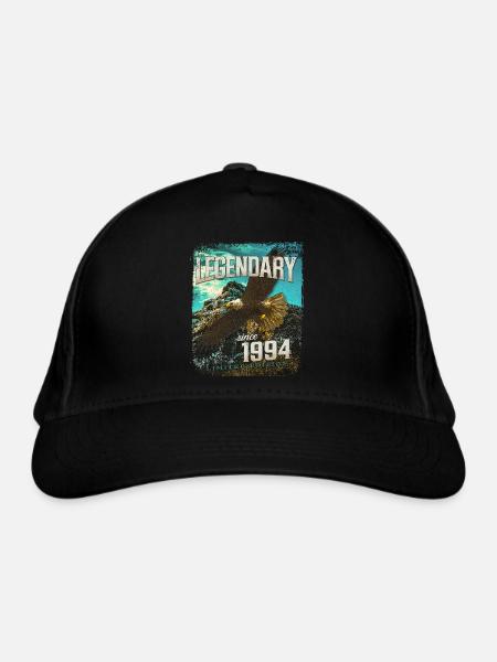 Legendary since 1994 - Organic Baseball Cap - black - Front