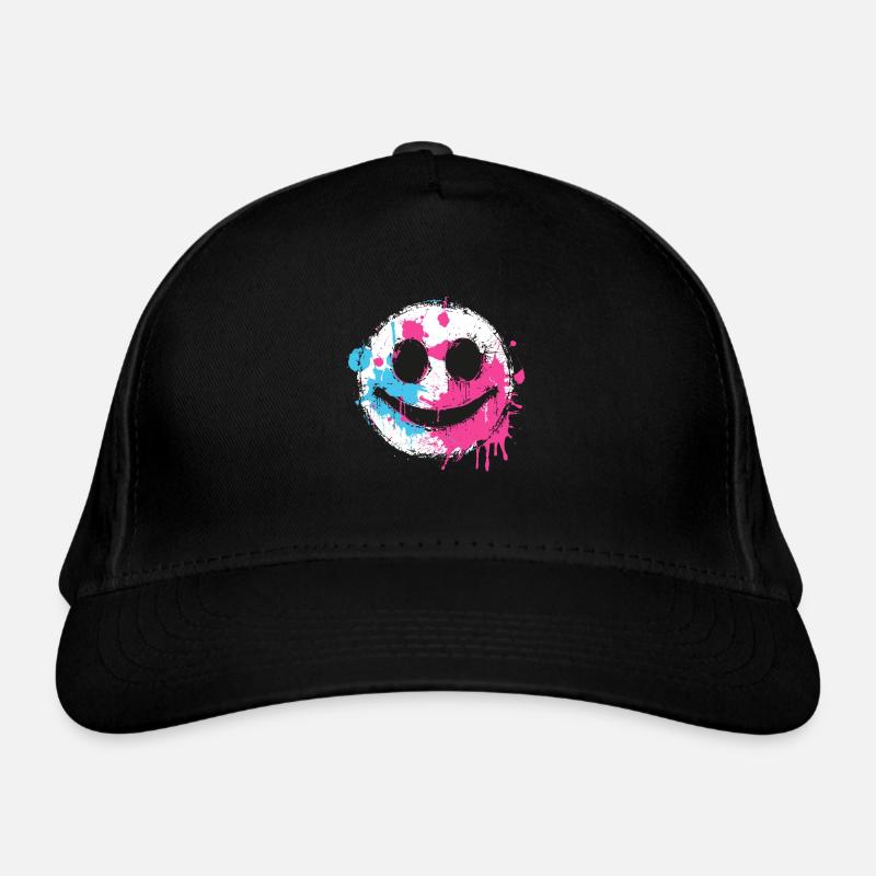 Graffiti Smiley Face - Street Art Urbain Casquette classique bio