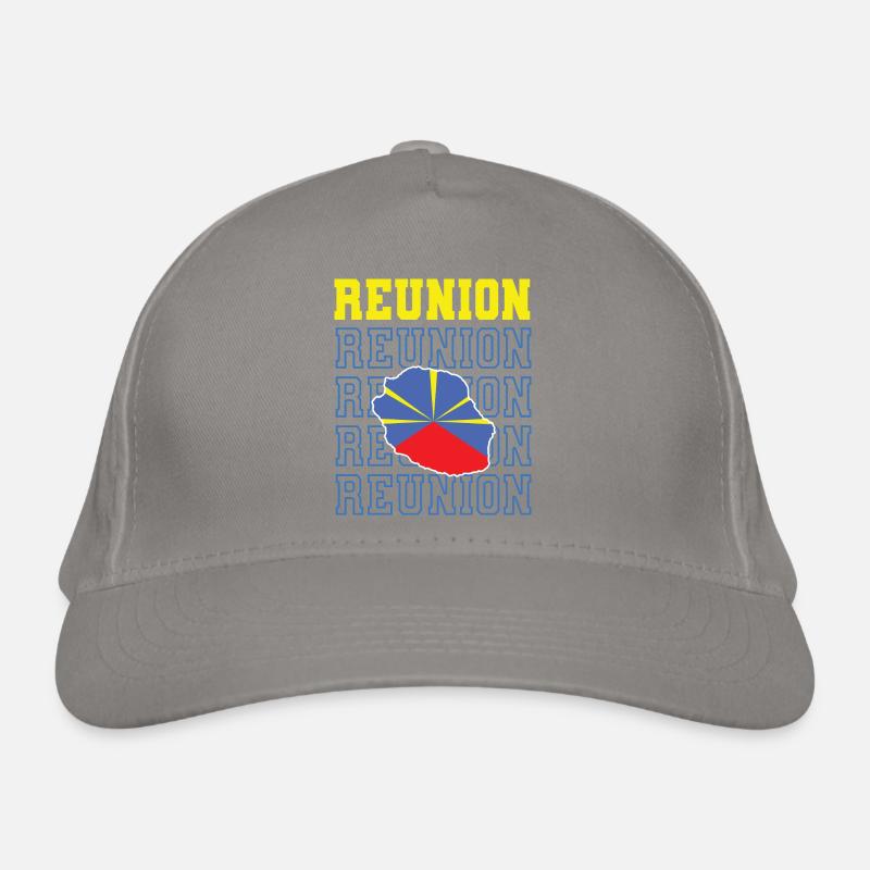 Gift idea flag map Reunion Island 974 Organic Baseball Cap