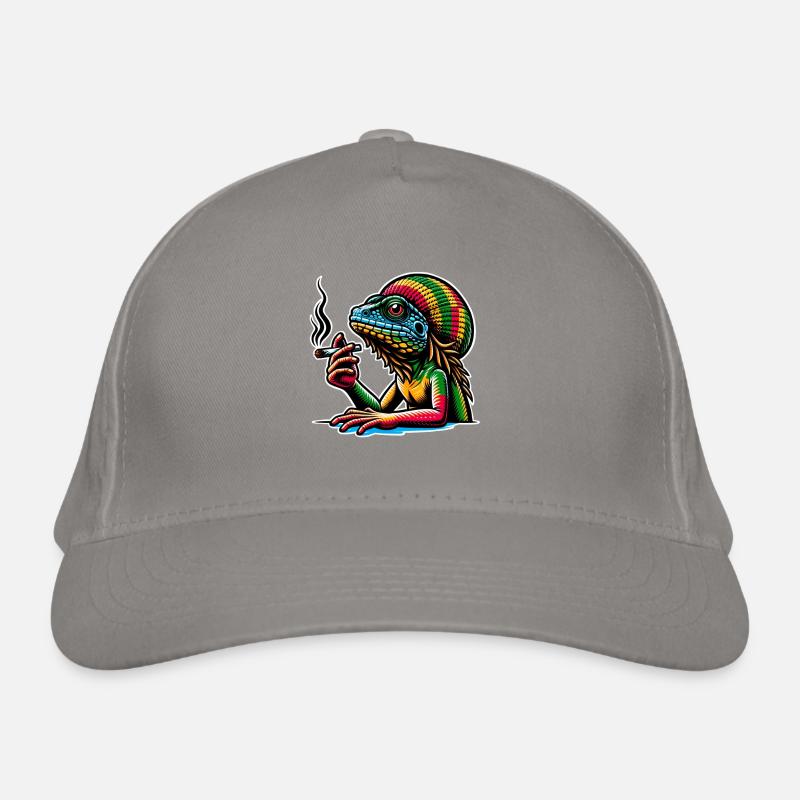 Lizard Smoking Cannabis Organic Baseball Cap