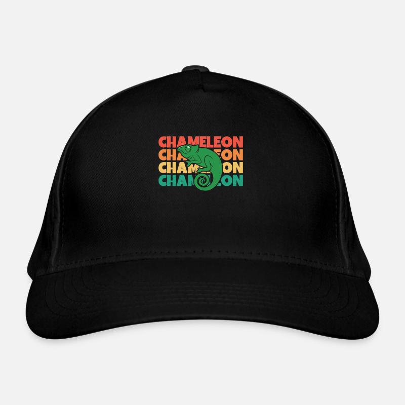 Chameleon Retro Text Veiled Panther Organic Baseball Cap