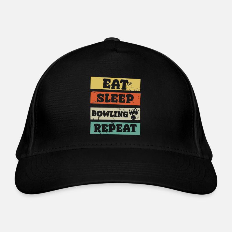 Eat Sleep Bowling Repeat Organic Baseball Cap