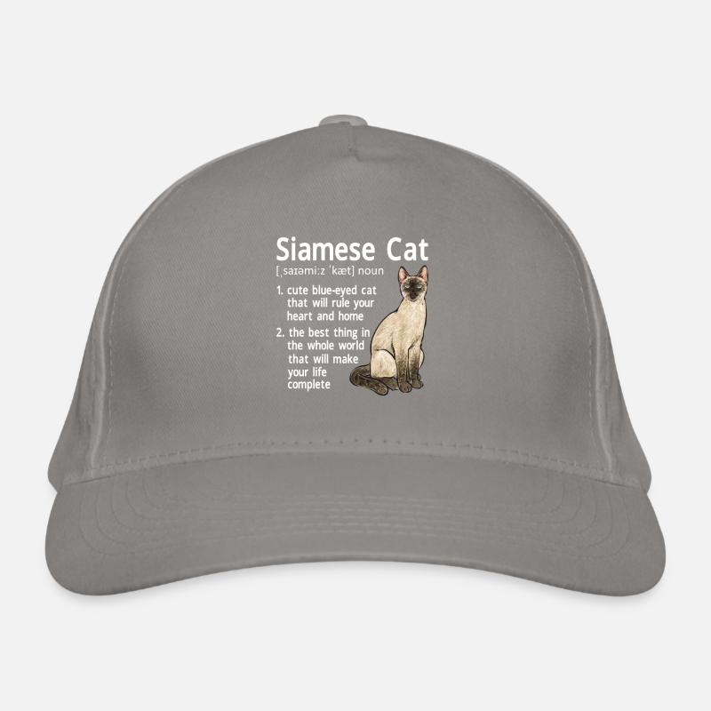 Siamkatze Katze Siamese Bio-Baseballkappe