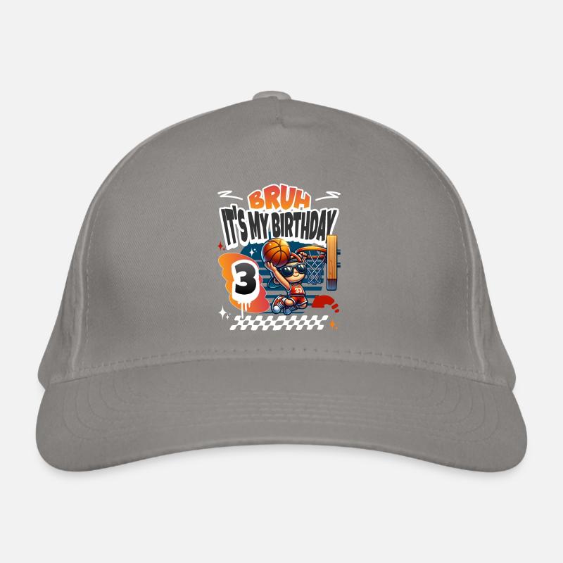 3e anniversaire de basket-ball Casquette classique bio