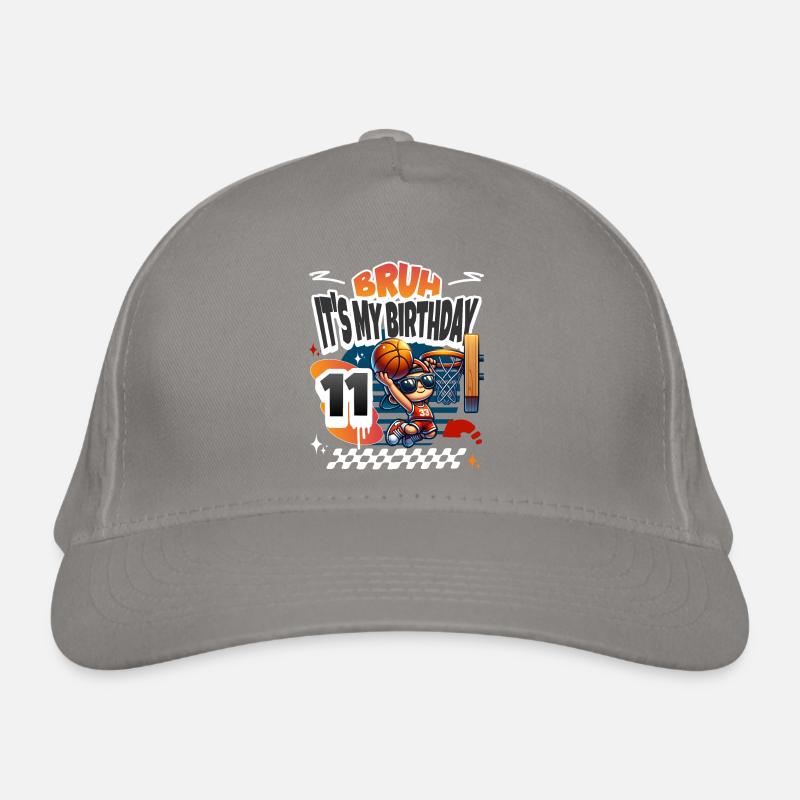 11e anniversaire de basket-ball Casquette classique bio