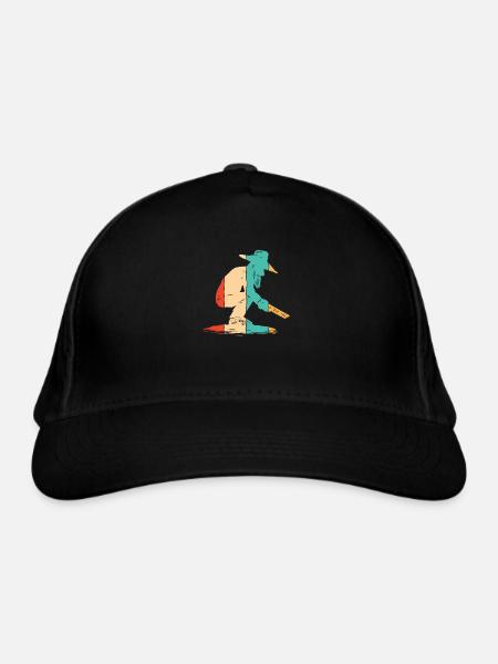 Retro Prospecting Placer Mining Miner Gold Panning - Organic Baseball Cap - black - Front