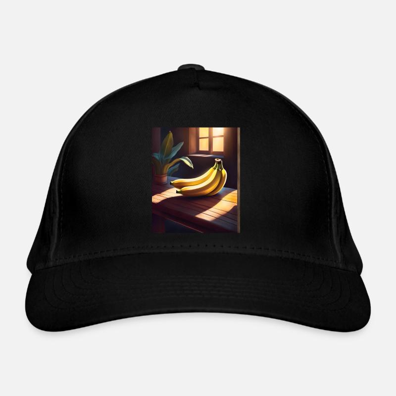Tasty bananas on a table Organic Baseball Cap