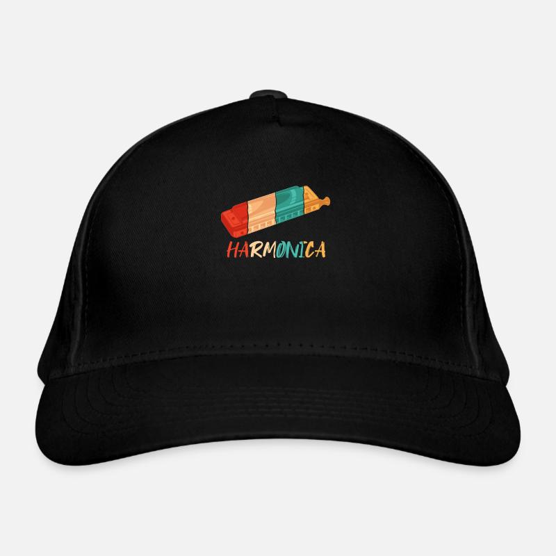 Retro Harmonist Harmonicist Mouth Harp Harmonica Organic Baseball Cap