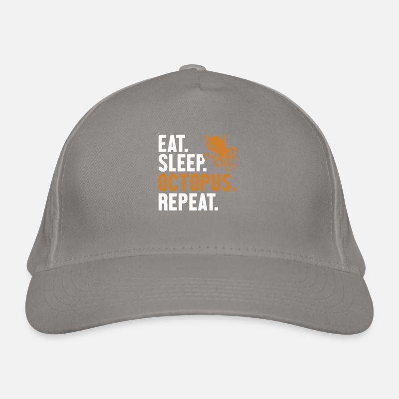 Manger Dormir Octopus Répéter Octopoda Cephalopoda Casquette classique bio