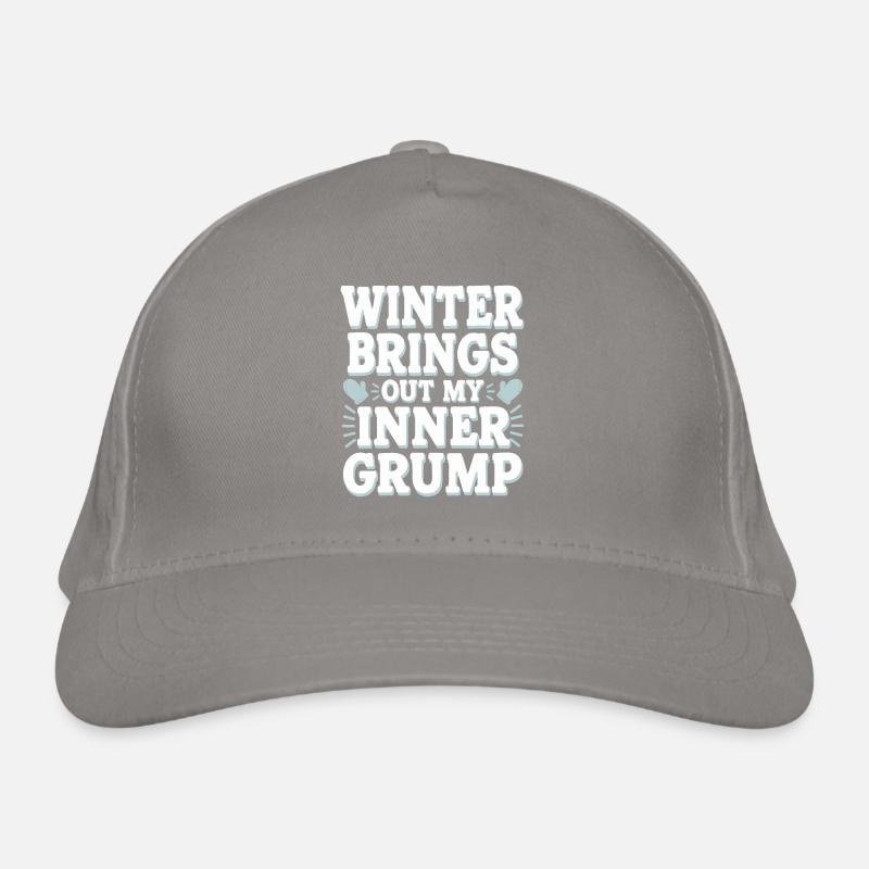 Winter-grumpy-cold-weather-complaints Organic Baseball Cap