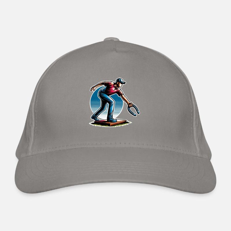 Hufeisenwerfen Horseshoe Pitching Bio-Baseballkappe